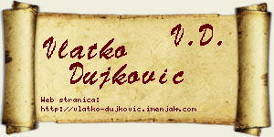 Vlatko Dujković vizit kartica